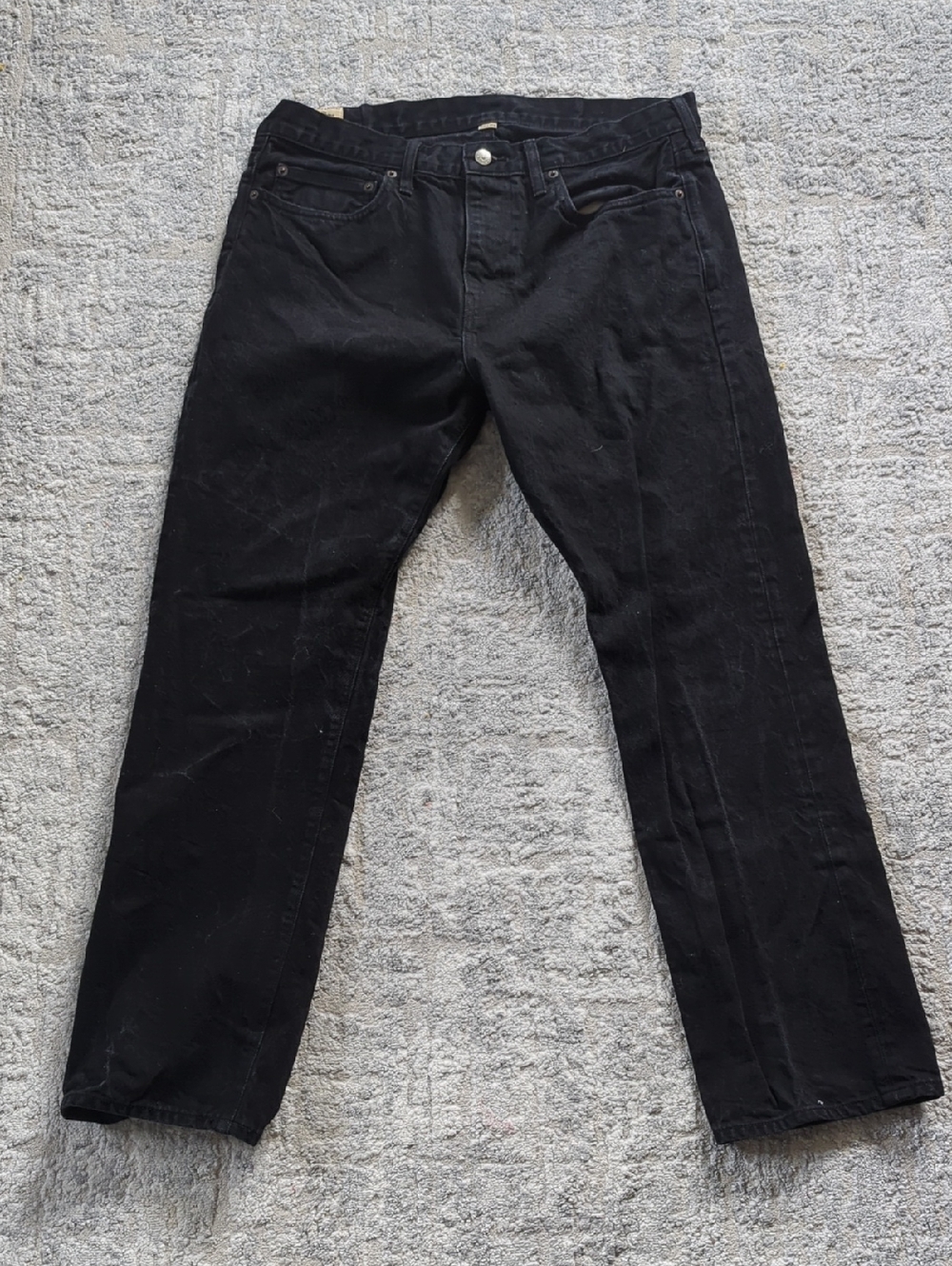 J. Crew Black Style 1040 Straight-Leg Jeans Size 34x30